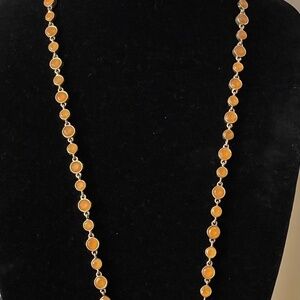 Chico's orange plastic, metal necklace